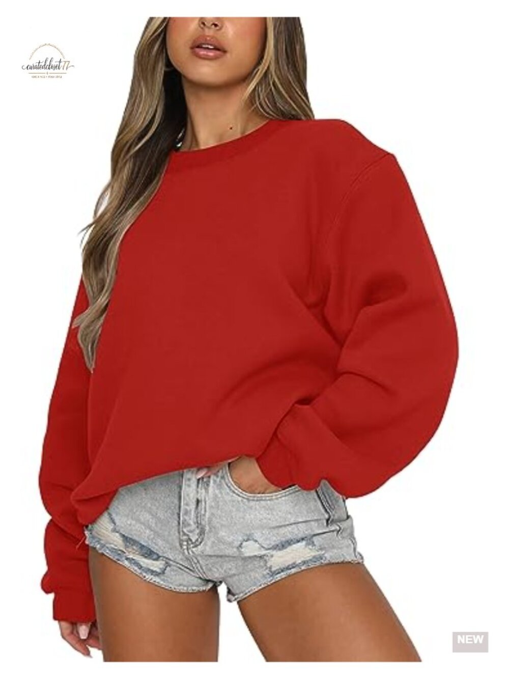 Women's Oversized Crewneck Sweatshirt Long Sleeve Casual Pullover